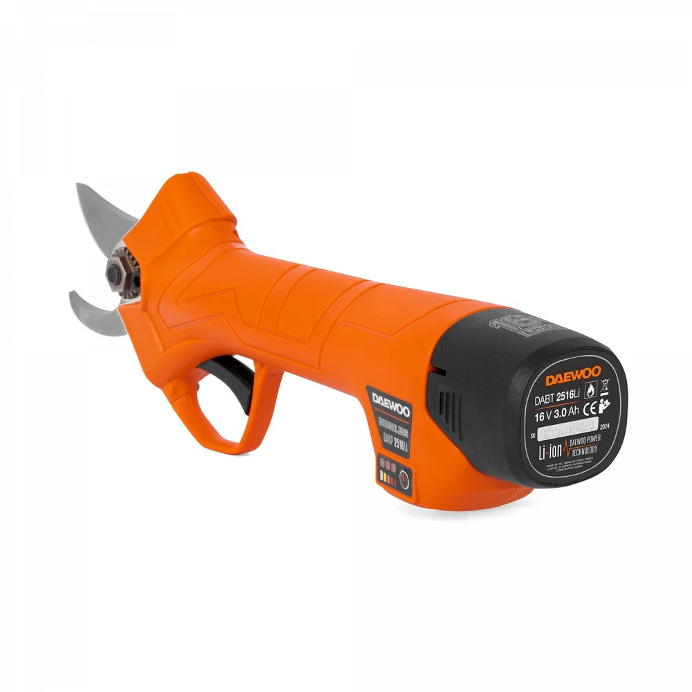 Akumuliatorinis genėtuvas DAGP 2516Li SET DAEWOO, 16V, 25mm, 1,05kg