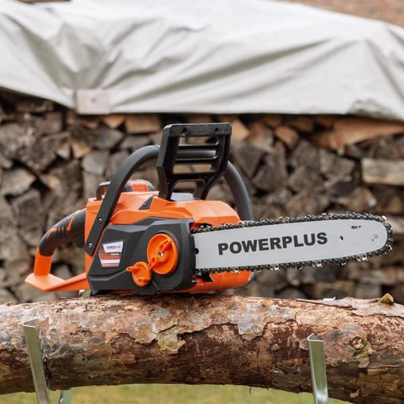 „PowerPlus Dual Power Powdpg7576“ – 40 V akumuliatorinis grandininis pjūklas, 350 mm kreiptuvas, be akumuliatoriaus ir įkroviklio