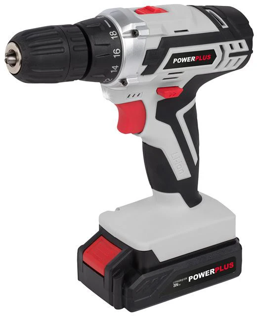 Akumuliatorinis gręžtuvas 20V, 1x1,3Ah POWC1071 POWERPLUS C