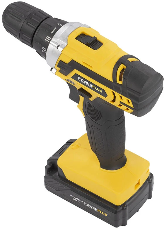 Akumuliatorinis gręžtuvas 20V, 2x1,3Ah, 134 priedai POWX00830 POWERPLUS