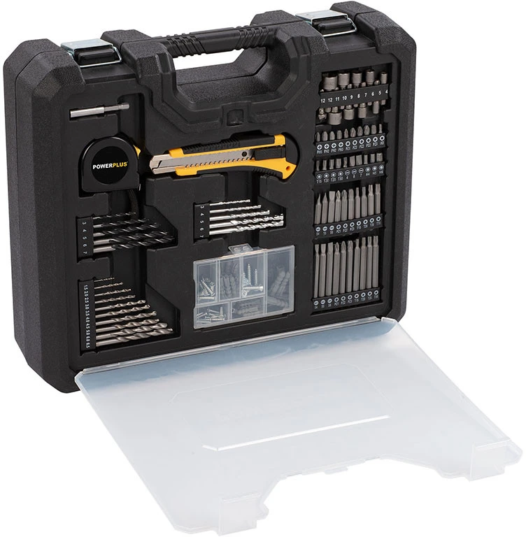Akumuliatorinis gręžtuvas 20V, 2x1,3Ah, 134 priedai POWX00830 POWERPLUS