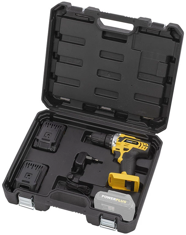 Akumuliatorinis gręžtuvas 20V, 2x1,3Ah, 134 priedai POWX00830 POWERPLUS