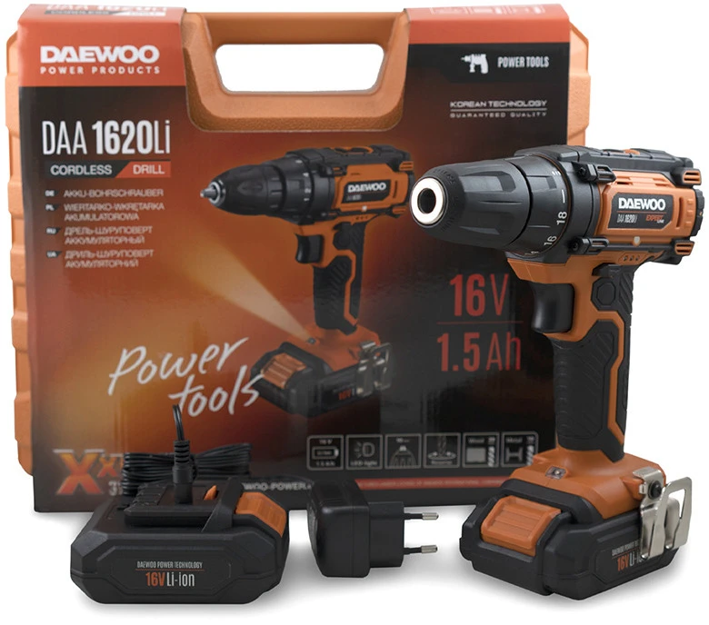Akumuliatorinis gręžtuvas DAEWOO DAA 1620Li