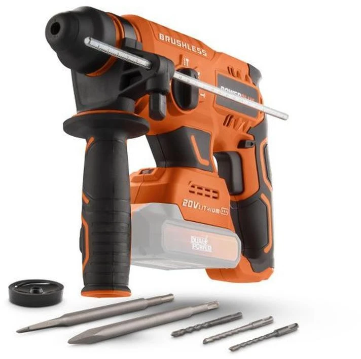 POWERPLUS Wireless prank hammer 20V 3J SDS -Plus Brushless + 5 Accessories - Dual Power Powdp15630 - Delivered without battery or charger