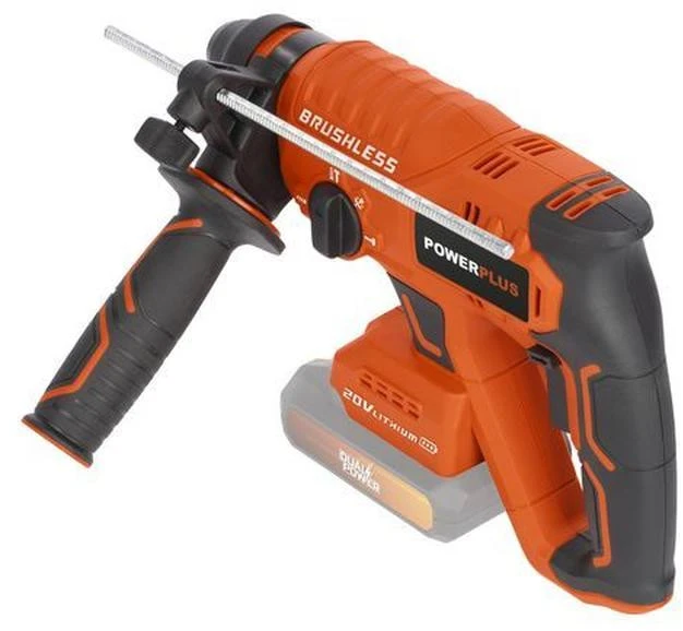 POWERPLUS Wireless prank hammer 20V 3J SDS -Plus Brushless + 5 Accessories - Dual Power Powdp15630 - Delivered without battery or charger