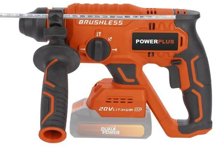 POWERPLUS Wireless prank hammer 20V 3J SDS -Plus Brushless + 5 Accessories - Dual Power Powdp15630 - Delivered without battery or charger