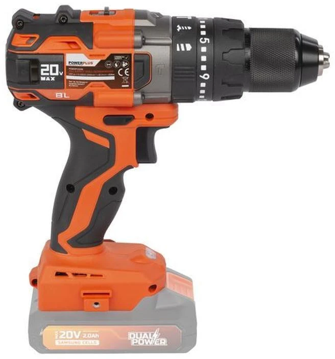 POWERPLUS Wireless percussion screwdriver 20v 65nm brushless - Dual Power Powdp15220 - Delivered without battery or charger