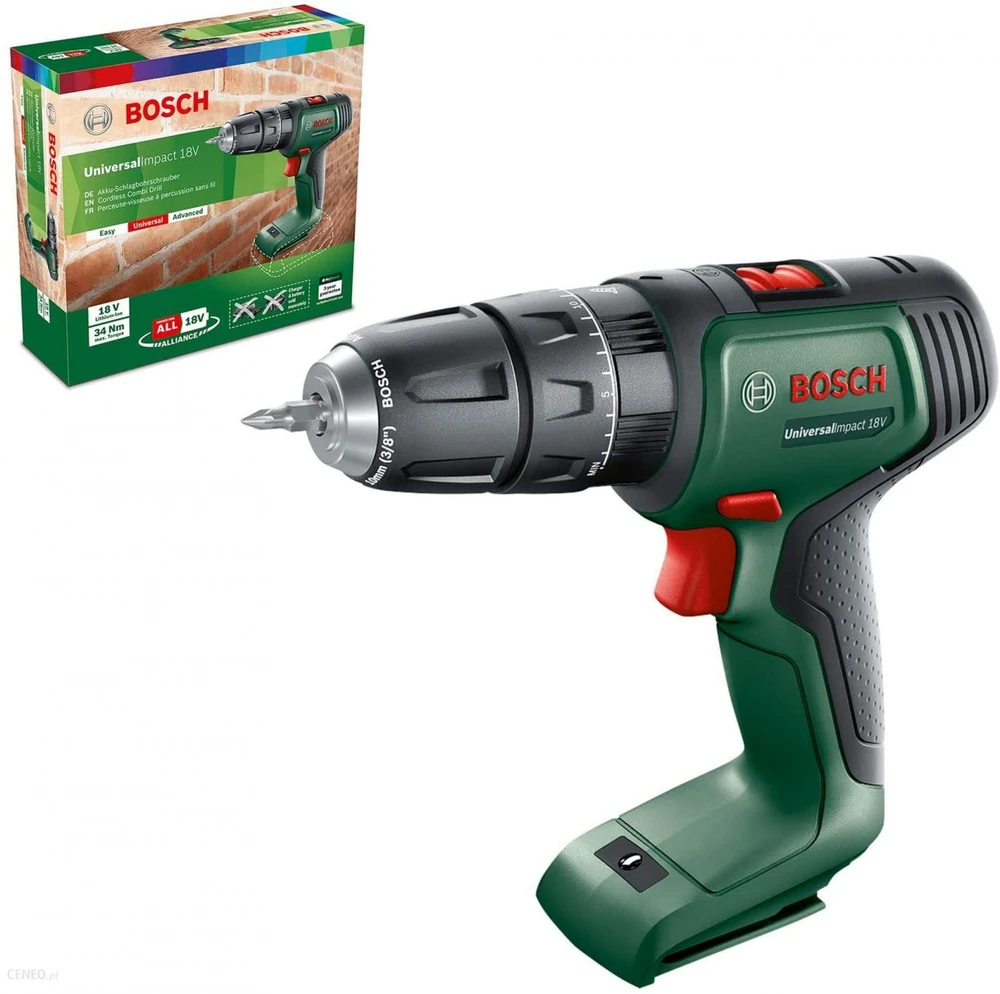 Bosch UniversalImpact18 be akumuliatoriaus ir kroviklio Akum.smūginis gręžtuvas