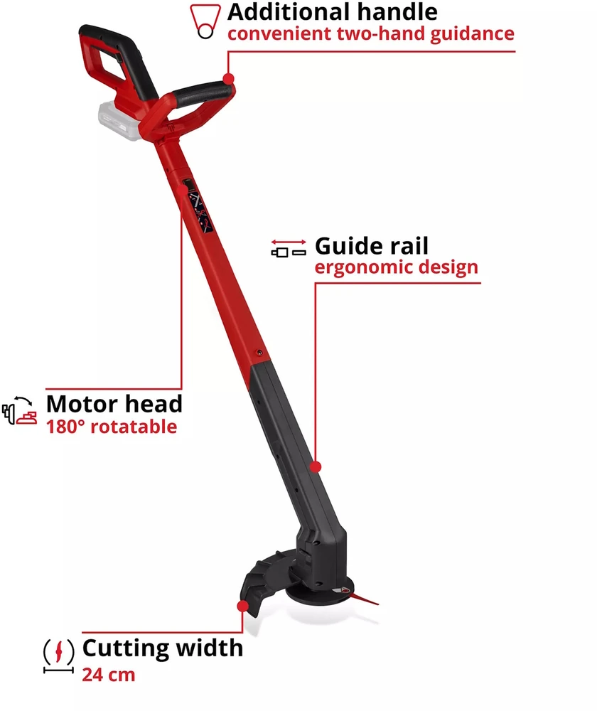 Žoliapjovė - trimeris Einhell GC-CT 18/2411 Li P-Solo; 18 V (be akumuliatoriaus ir pakrovėjo)