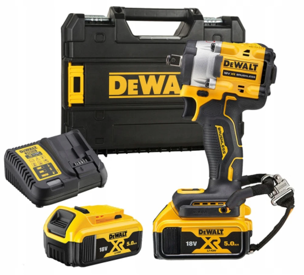 Smūginis veržliasūkis DeWalt DCF921P2LRT-QW; 1/2''; 18 V; 2x5,0 Ah akum.