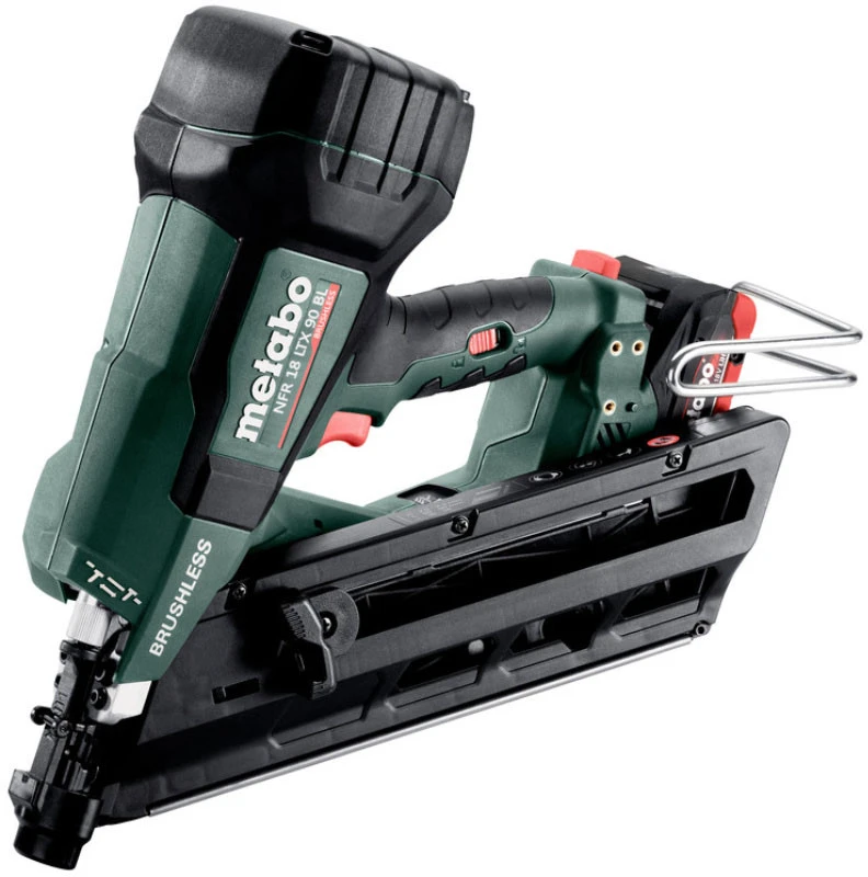 Akumuliatorinis statybinis viniakalis Metabo NFR 18 LTX 90 BL; 18 V; 2x4,0 Ah akum.