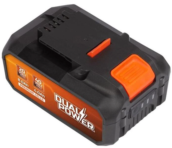 POWERPLUS Dual Power 2x20V 4AH baterija 40V arba 8Ah įrankiui su 20V dvigubos galios elektriniu įrankiu – suderinama su 40V ir 20V įrankiais