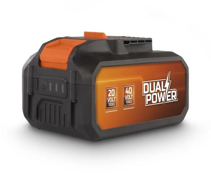 POWERPLUS Dual Power 2x20V 4AH baterija 40V arba 8Ah įrankiui su 20V dvigubos galios elektriniu įrankiu – suderinama su 40V ir 20V įrankiais