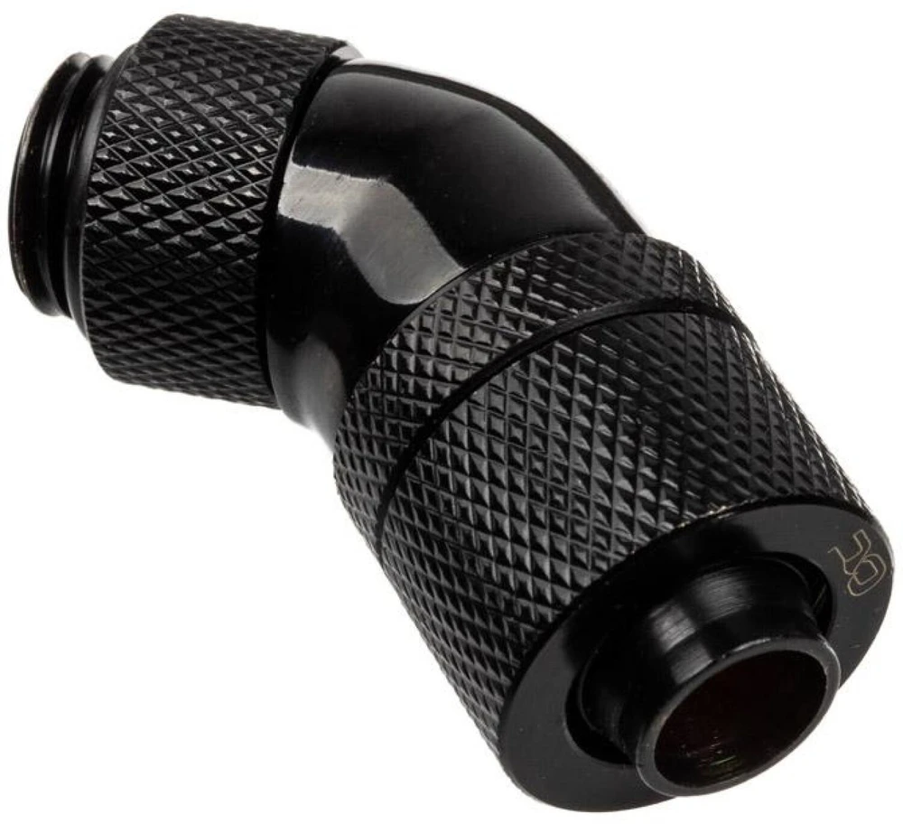 „Alphacool HF 13/10“ įsukama jungtis, 45 laipsnių pasukama, G1/4 - Juodas