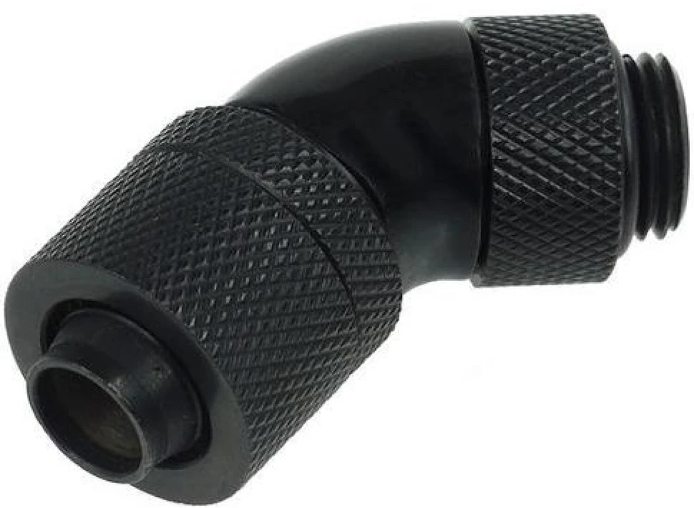 „Alphacool HF 13/10“ įsukama jungtis, 45 laipsnių pasukama, G1/4 - Juodas