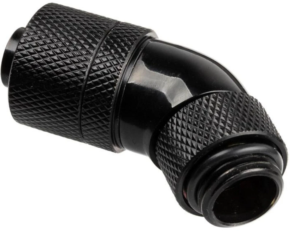 „Alphacool HF 13/10“ įsukama jungtis, 45 laipsnių pasukama, G1/4 - Juodas