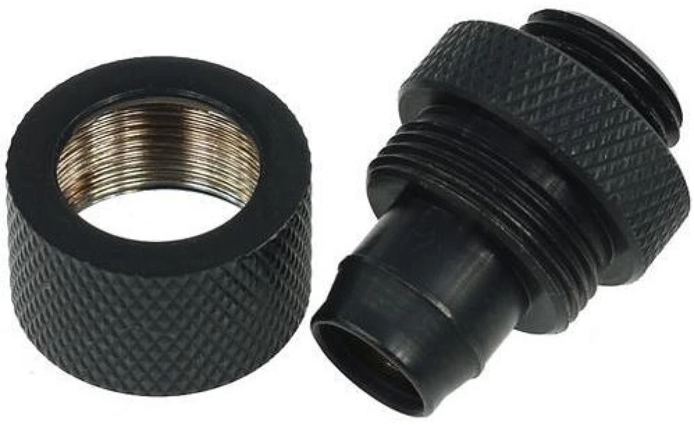 „Alphacool HF“ tiesus jungtis G1/4 colio AG į 13/10 mm - juodas