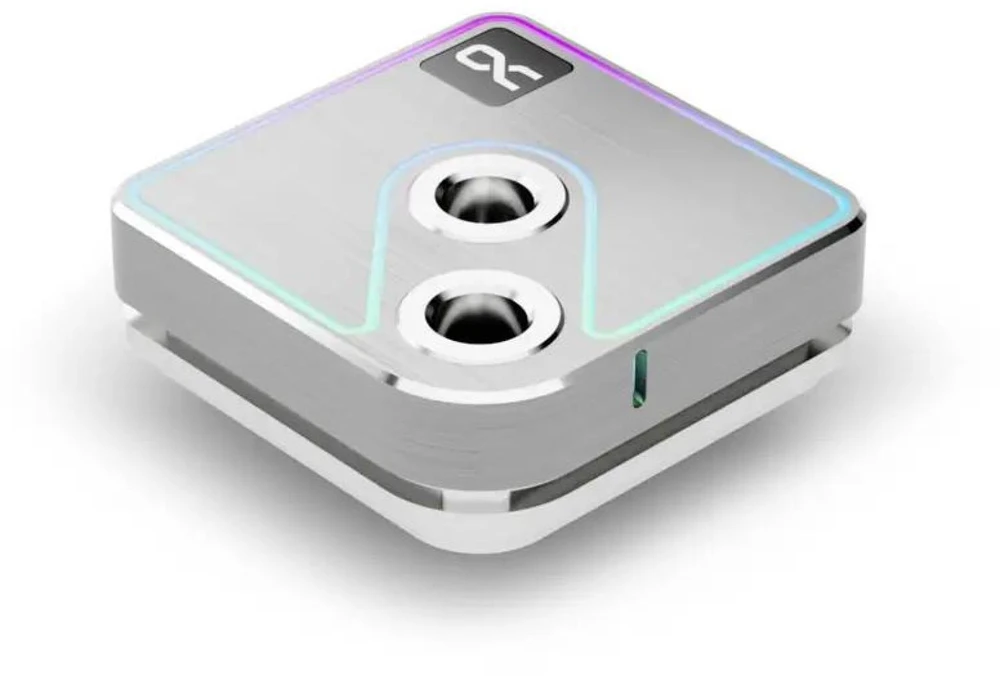 Alphacool Core 1 Aurora CPU cooler, ARGB – Sidabrinis