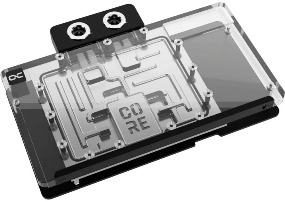 Alphacool Core RX 9070 Raudona Devil GPU blok wodny, ARGB, su płytką tylną - akryl