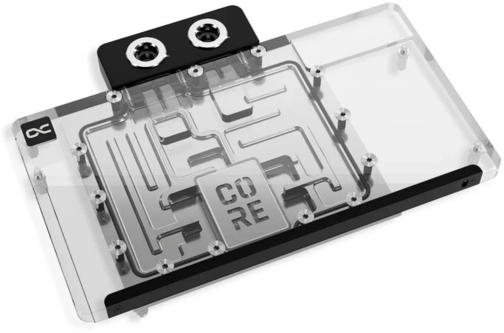 Alphacool Core RX 9070 Raudona Devil GPU blok wodny, ARGB, su płytką tylną - akryl