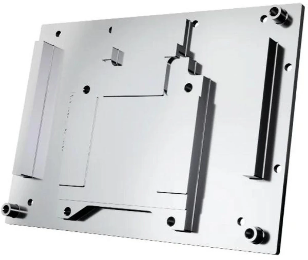 „Alphacool Core RX 9070 Steel Legend“ vaizdo plokštės vandens blokas, ARGB, su galine plokšte – akrilas