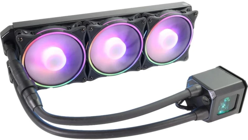 Alphacool Eisbaer 360 Aurora 1.1 ARGB All-in-One Liquid Cooler - 360mm, juodos spalvos