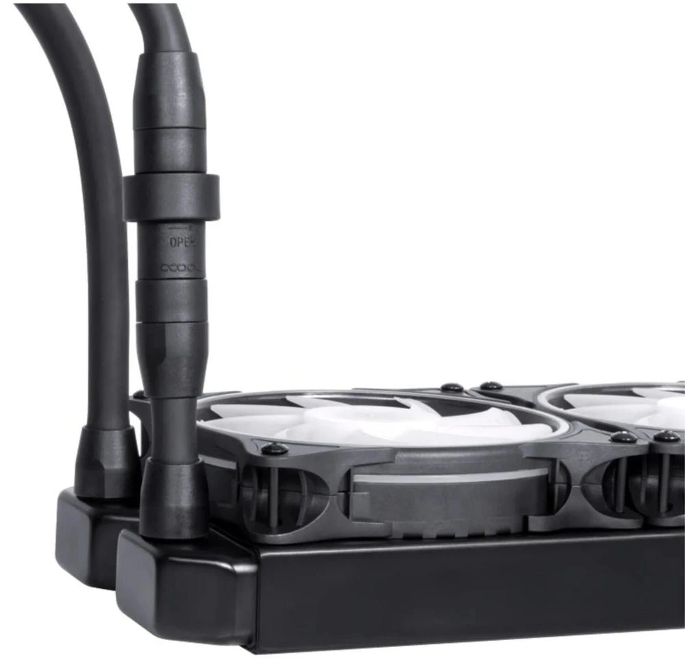 Alphacool Eisbaer 360 Aurora 1.1 ARGB All-in-One Liquid Cooler - 360mm, juodos spalvos