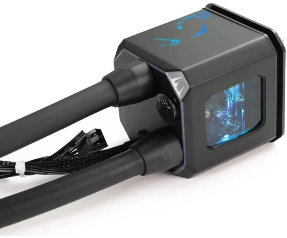 Alphacool Eisbaer 360 Aurora 1.1 ARGB All-in-One Liquid Cooler - 360mm, juodos spalvos