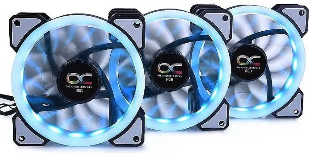 Ventiliatorius Alphacool Eiszyklon Aurora LUX skaitmeninis RGB 3- pack + Hub (24804)