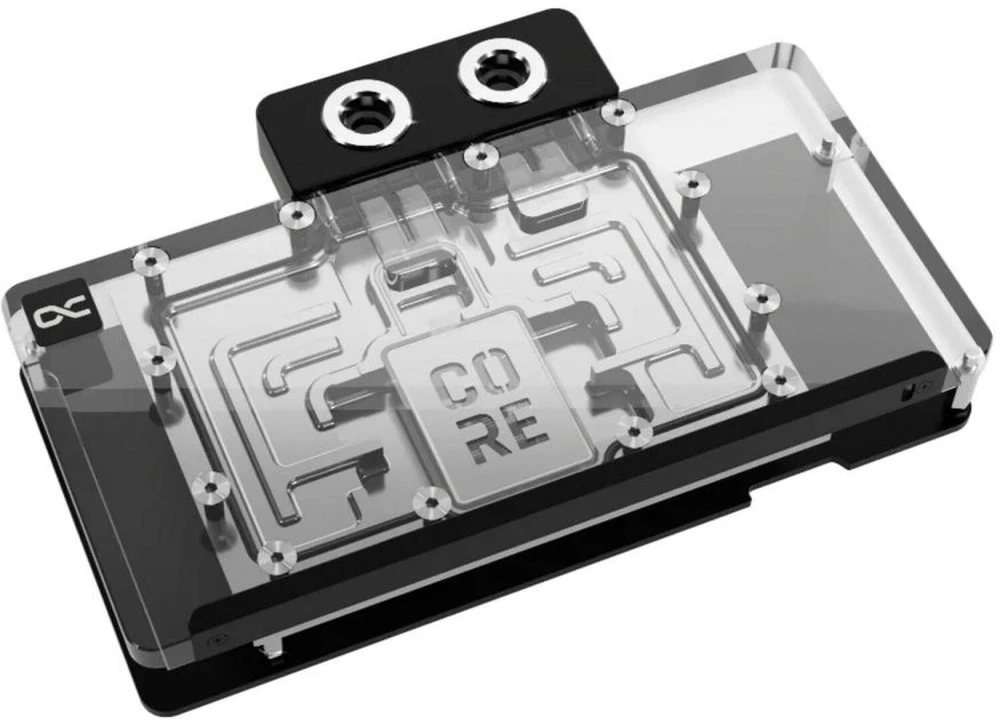 „Alphacool Core RX 9070 Hellhound/Reaper/Pulse/Pure GPU Vanduo Block“, ARGB, su galine plokšte · akrilas