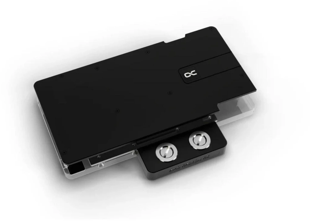 „Alphacool Core RX 9070 Hellhound/Reaper/Pulse/Pure GPU Vanduo Block“, ARGB, su galine plokšte · akrilas