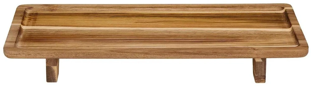 Akacijos serviravimo padėklas Alpina, 42 × 22 × 5 cm, šilto medžio atspalvio