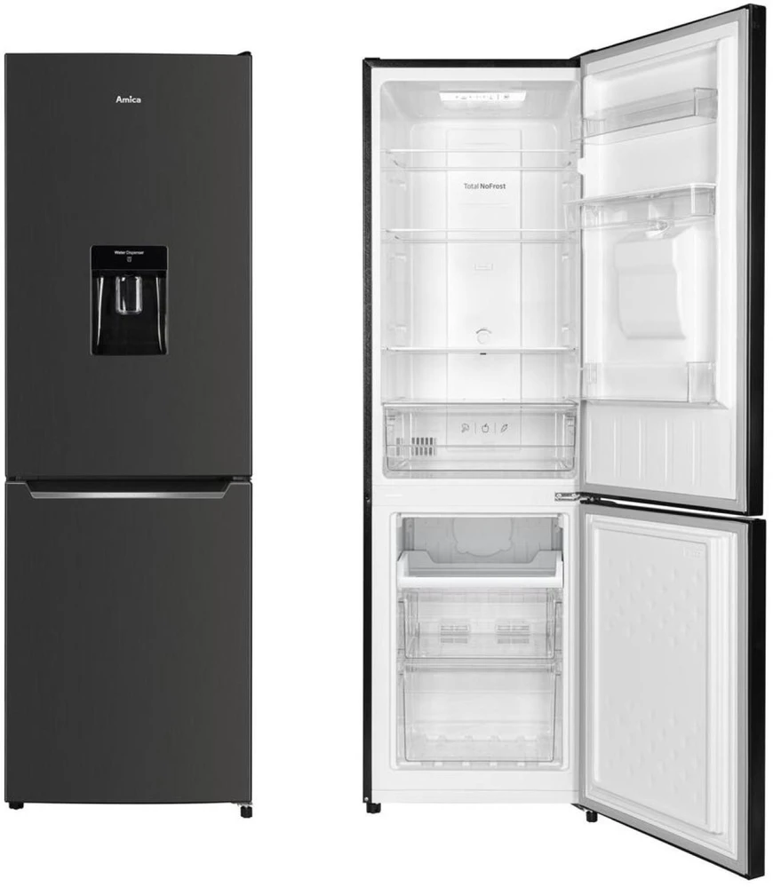 Amica FK299.2FI (E) Freestanding 250 L Juodas, Nerūdijantis plienas
