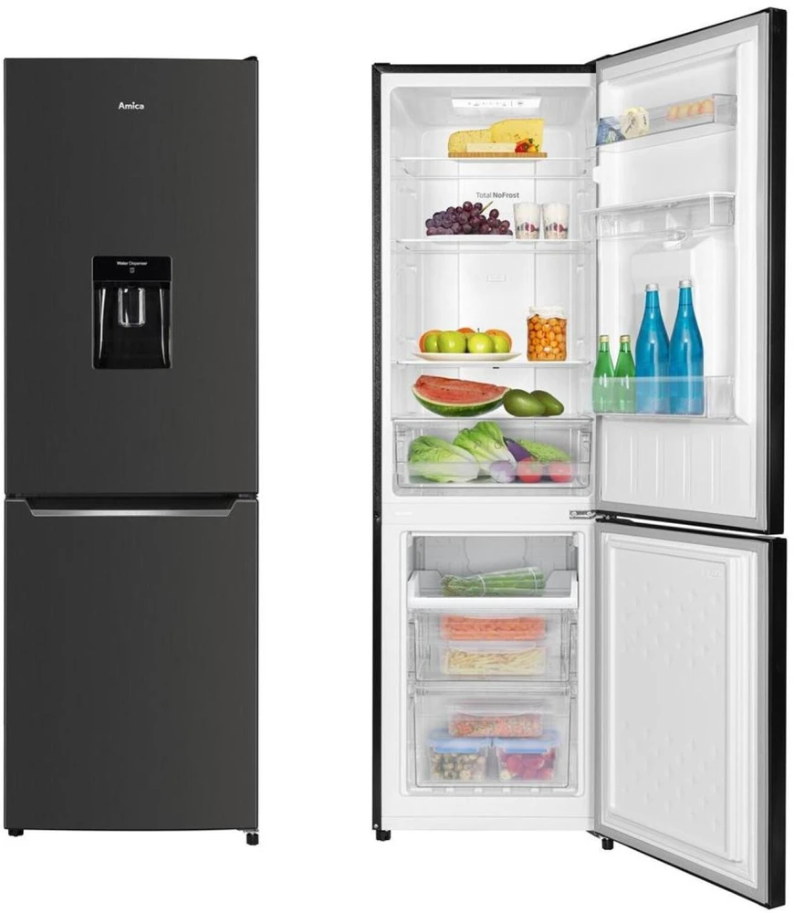Amica FK299.2FI (E) Freestanding 250 L Juodas, Nerūdijantis plienas