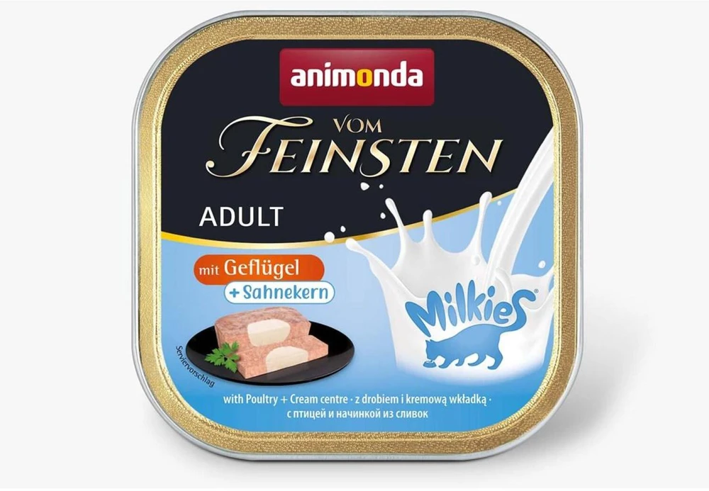ANIMONDA Vom Feinsten Pieneliai suaugusiems su paukštiena ir kreminiu įdaru - Šlapias kačių maistas - 100g