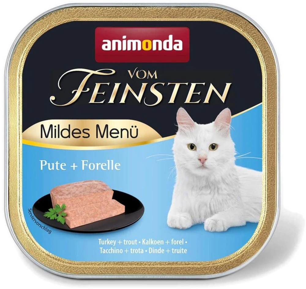 ANIMONDA Vom Feinsten Mild Menu kalakutiena ir upėtakiai - šlapias kačių ėdalas - 100 g