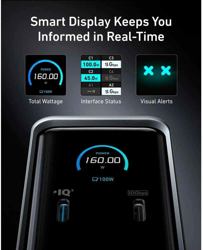 „Anker Prime“ įkrovimo stotelė 160 W | A83B63A1