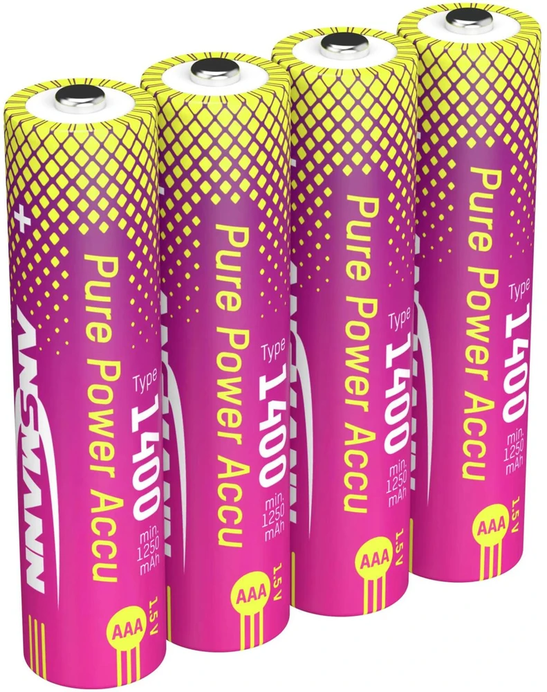 Akku AAA ANSMANN PurePower 1400 4er Li-Ion/1,5V/1400mAh/4er Pack (1311-0034)