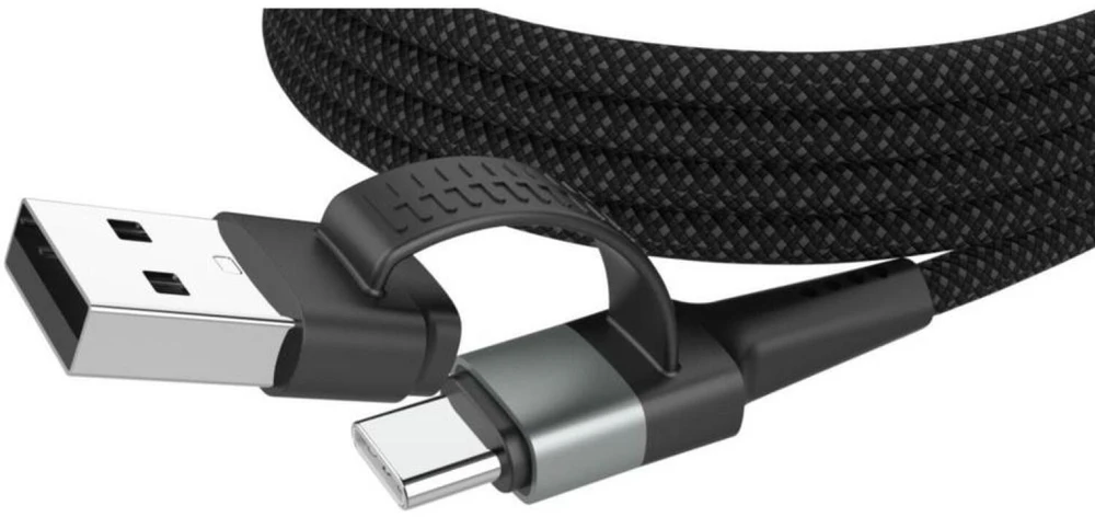 Ansmann 1700-0188 kabelis USB 1,2 m USB A/USB C USB C/Lightning juoda, sidabrinė