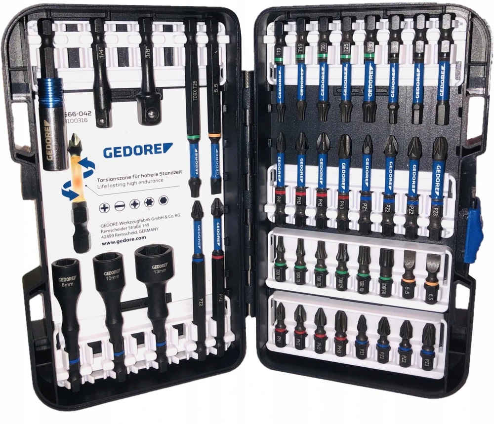 GEDEON Gedore Twist Bit Set 666-042 - 42 pieces