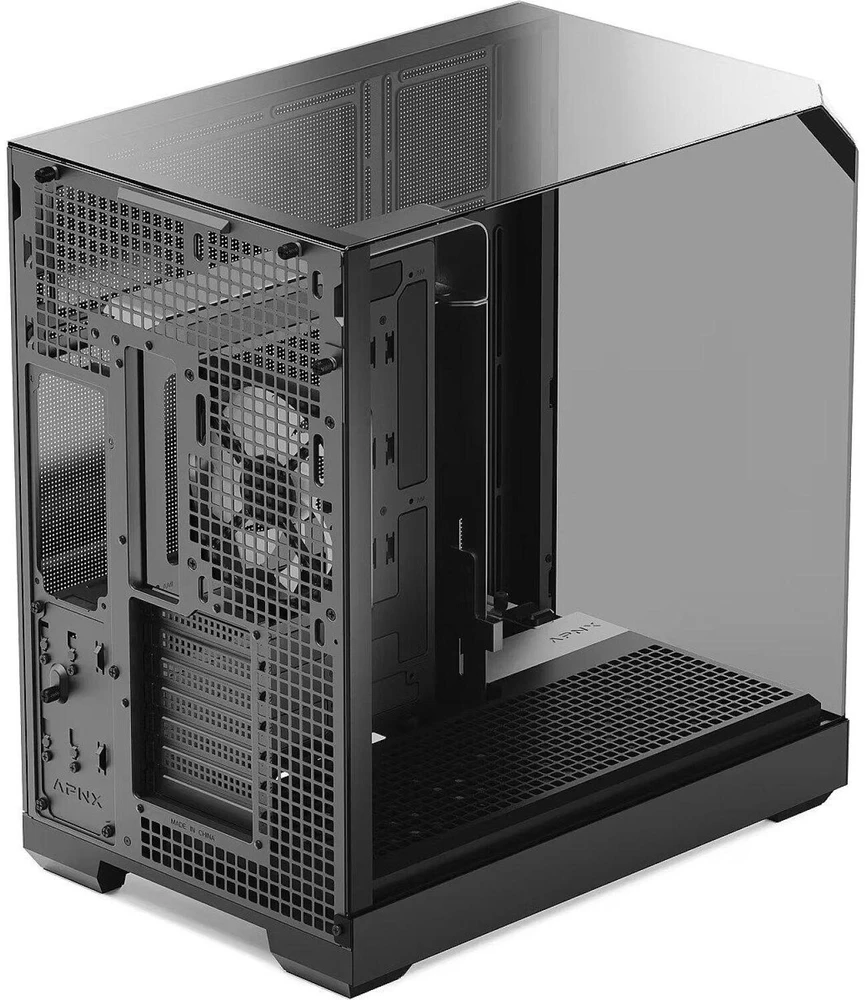 APNX V2 , Tower-case - juodas, Tempered Glass x 3