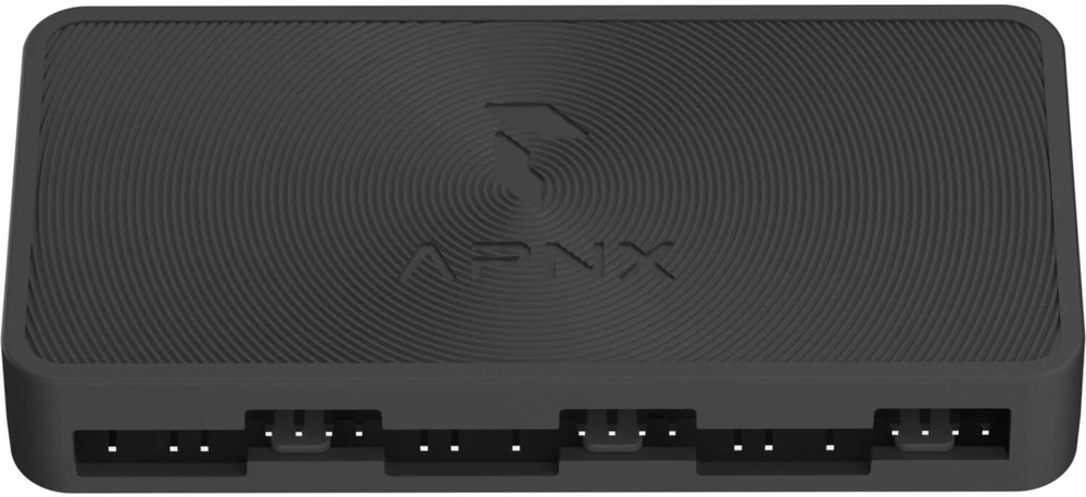 APNX FP1-R PWM ventiliatorius, atvirkštinės mentės, PWM, ARGB – 3 vienetų rinkinys, juodas
