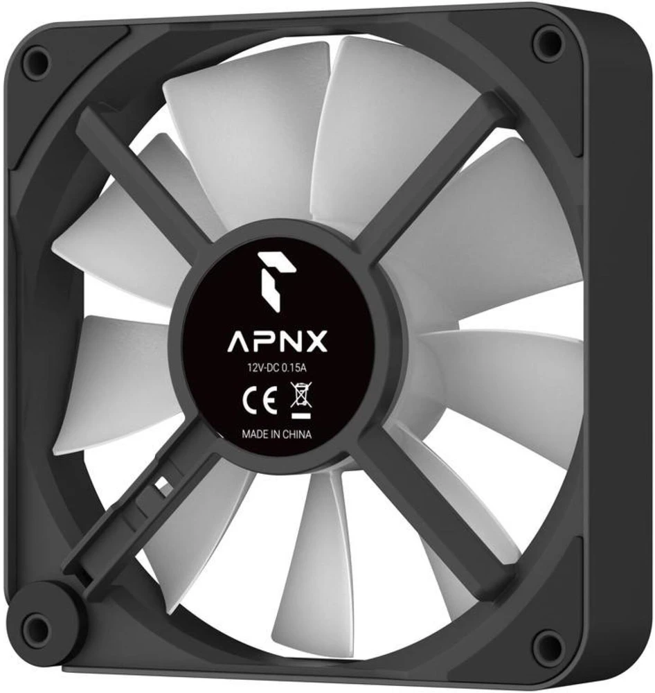 APNX FP2-120 PWM korpuso ventiliatorius, ARGB – 120mm, juodos spalvos