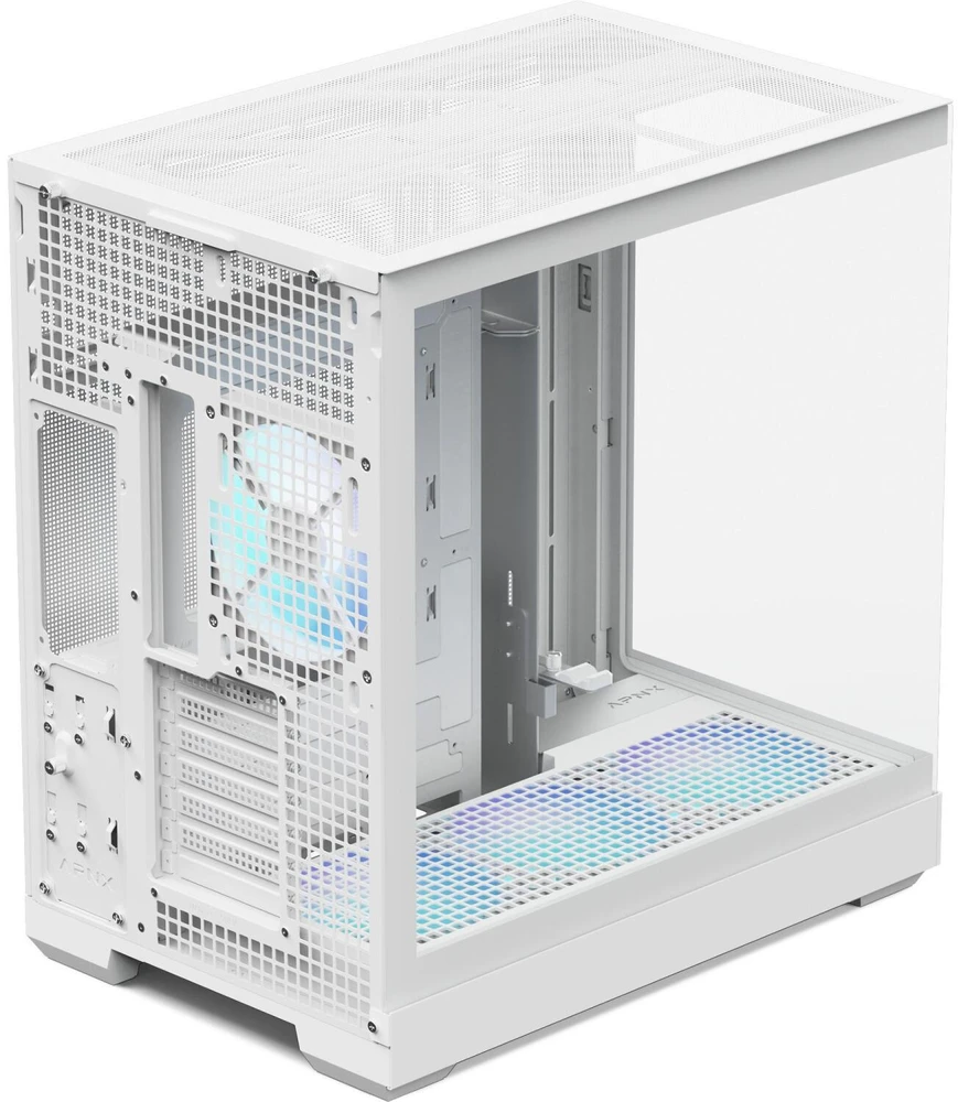 APNX V2-F-WT-v1, Tower-case - baltas, Tempered Glass x 3