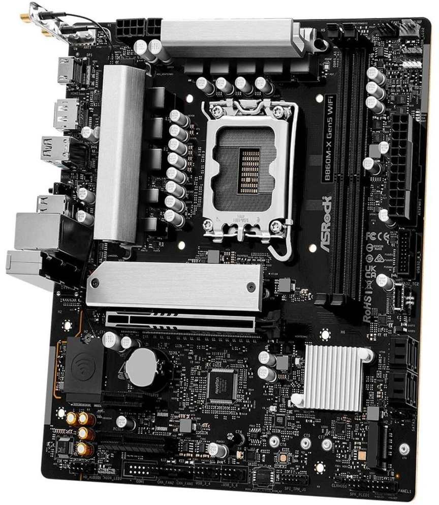 Asrock B860M-X Gen5 WiFi Intel B860 LGA 1851 (Socket V1) micro ATX pagrindinė plokštė