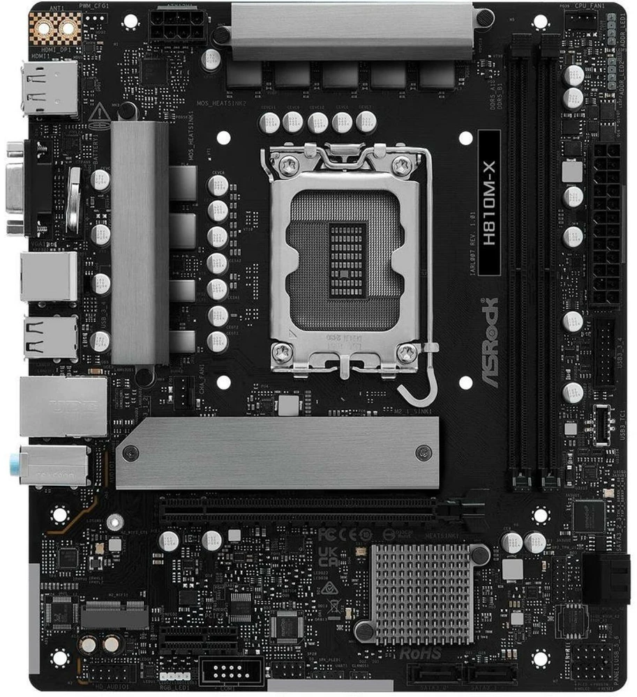 Pagrindinė plokštė ASRock H810M-X