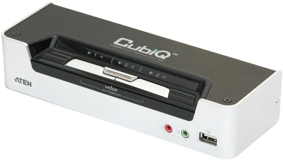 ATEN CS1792-AT-G ATEN CS1792 2 prievadų HDMI USB 2.0 KVMP jungiklis, 2x HDMI kabeliai, 2 prievadų šakotuvas, HD garsas
