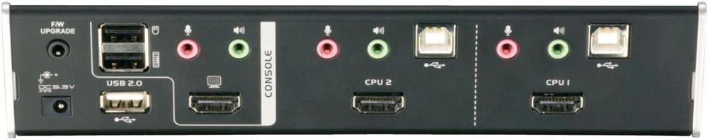 ATEN CS1792-AT-G ATEN CS1792 2 prievadų HDMI USB 2.0 KVMP jungiklis, 2x HDMI kabeliai, 2 prievadų šakotuvas, HD garsas