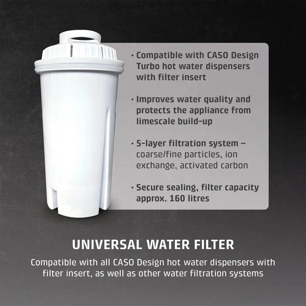 Karšto vandens dispenserio Caso Design Turbo atsarginiai filtrai, 3 vnt.