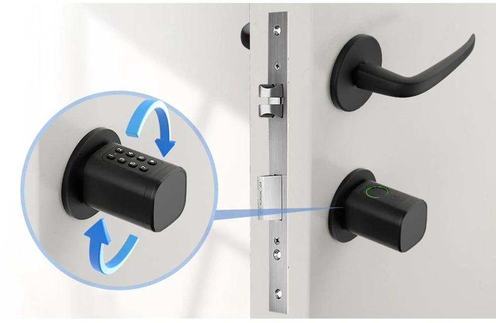 Avatto SDL-V1-B80 80 mm skaitmeninis spynos cilindras, juodas